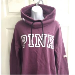 PINK Victoria's Secret Maroon Cowl Neck  Pull-Over Hoodie